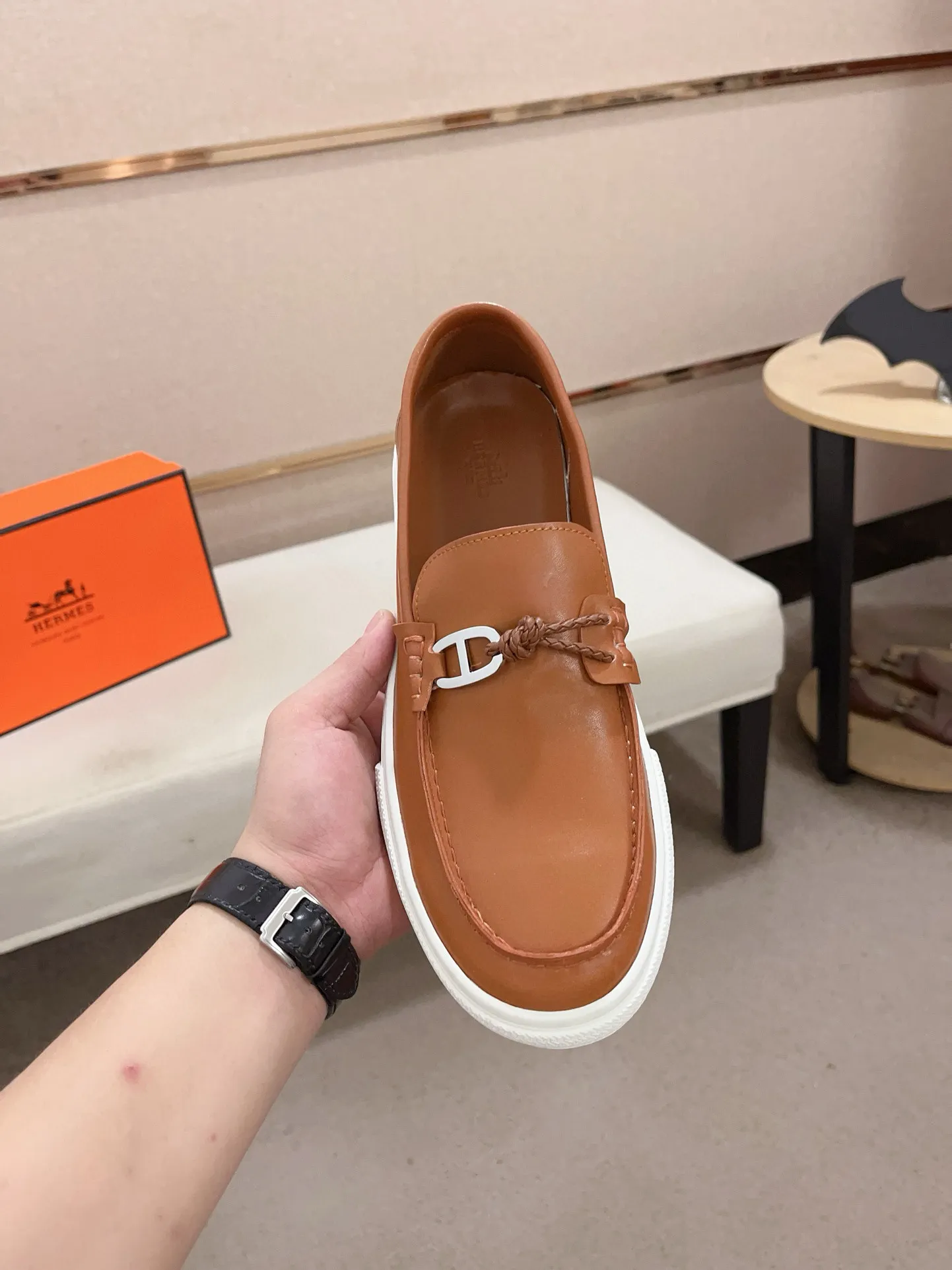 Men's clothing and shoes💰: 400💰《HERMES》【Classic Original Version】Hermès; Top 🔝 Purchasing Agency 🔍🔍Latest 🇺🇸Sold simultaneously at counters, original imported from Italy ▲▲Cow leather▲ ▲Exquisite workmanship (Italian 🇮🇹imported water-dyed 🐂cowhide lining) sole: original sole provided by the original factory, ⚠️exclusive double-layer activity·TPR·rubber·combined molded outsole; Code number: 36-46